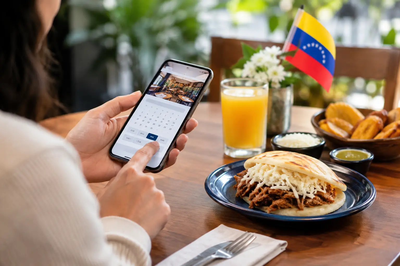 Cómo reservar mesa en un restaurante venezolano